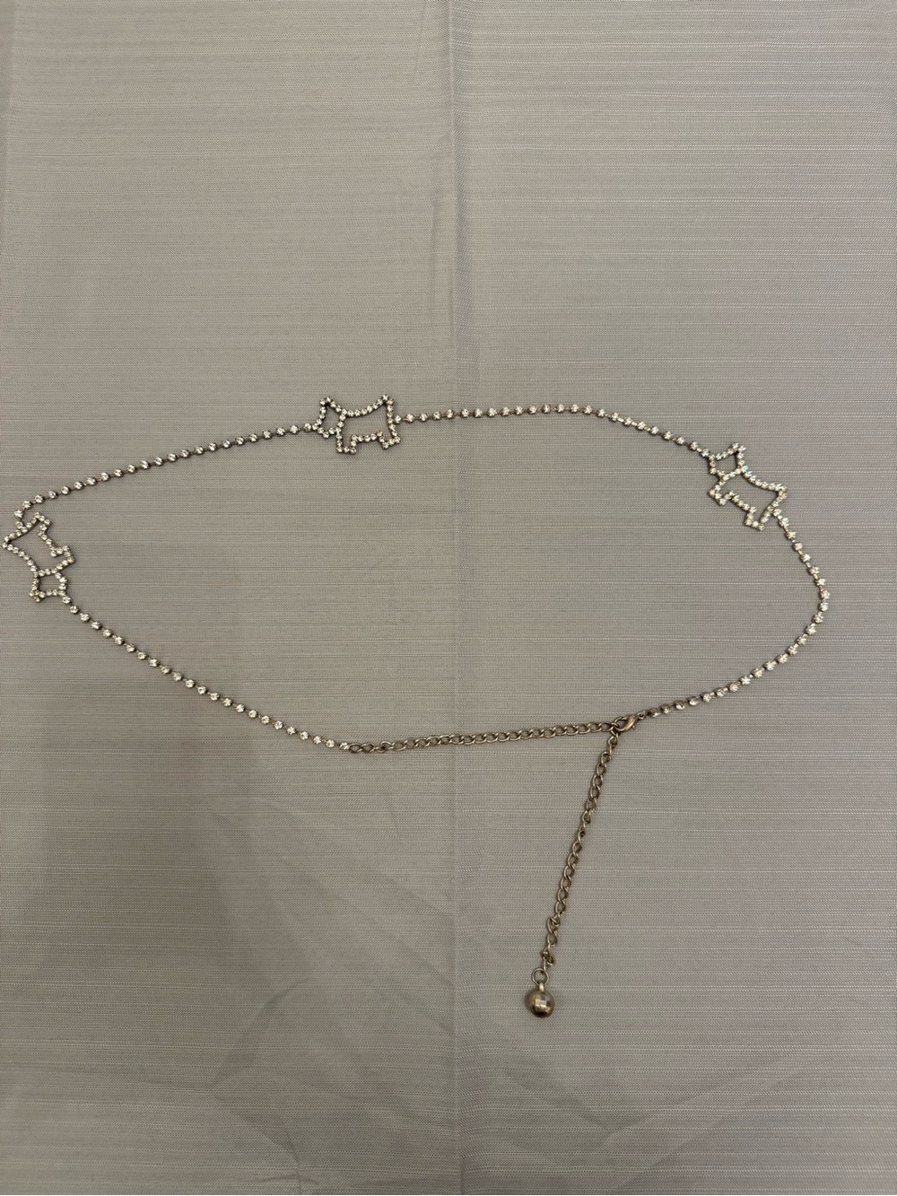 Silver Crystal Dog Charm Belt  - Women Jewelry